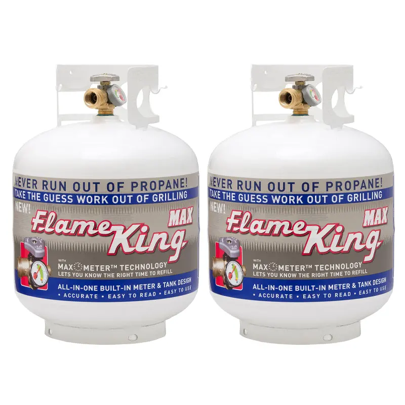 Flame King 2-Pack 20-Pound Lp Propane Cylinders With Opd Valves And Built-In Gauges 1