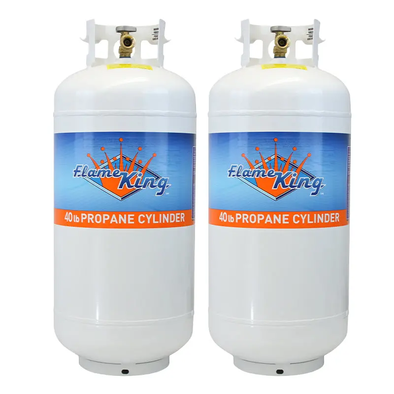 Flame King 2-Pack 40-Pound Empty Propane Cylinders With Overfill Protection Device (Opd) 1