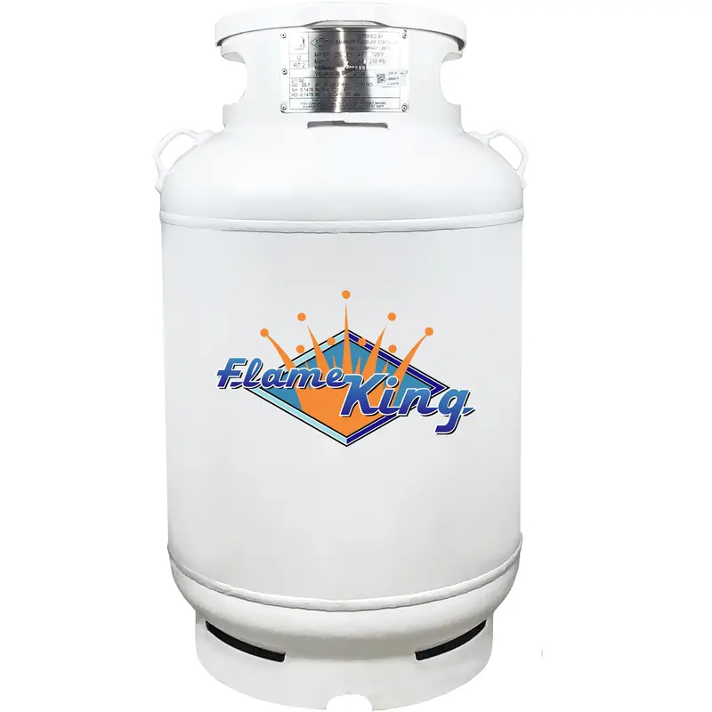Flame King 200Lb (50-Gallon) Asme-Certified Propane Tank With Gauge, Valves & Lid 1