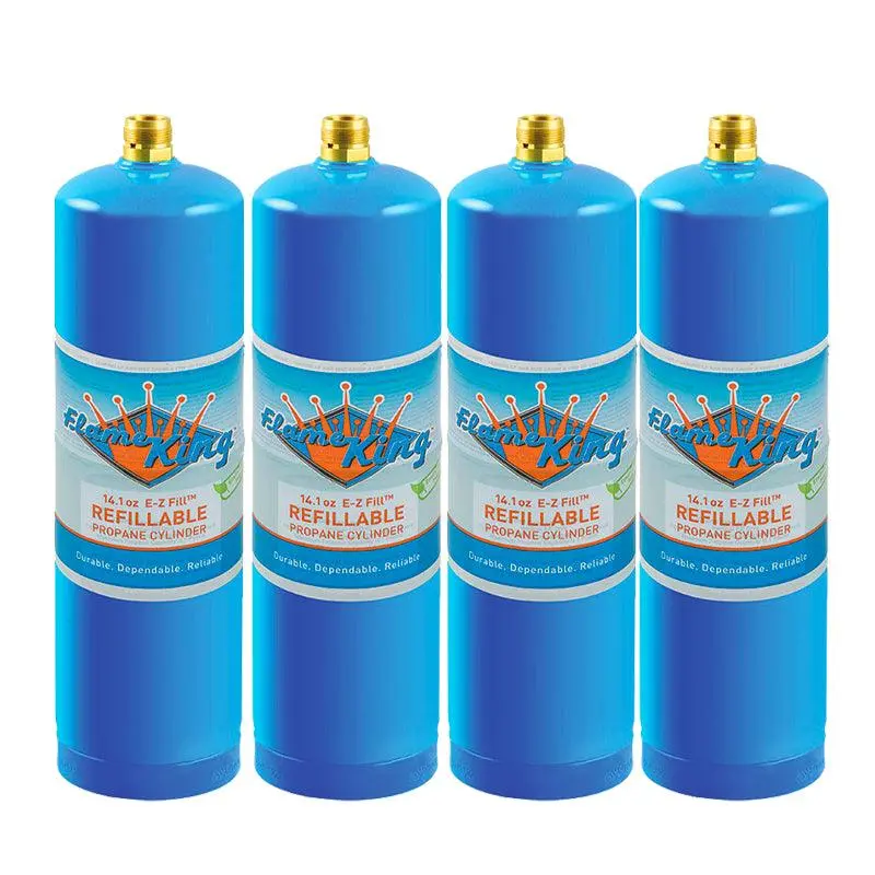 Flame King 4-Pack: 1Lb Refillable Welding Propane Cylinders – Sustainable Design 1