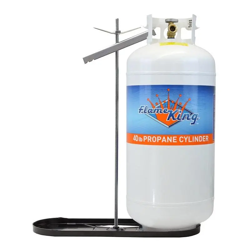 Flame King 40Lb Dual Propane Tank Mounting Rack For Rvs And Travel Trailers 1