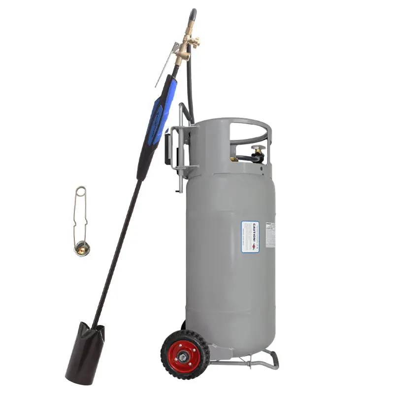 Flame King 40Lb Wheeled Propane Tank + 500,000 Btu High-Output Weed Burner 1
