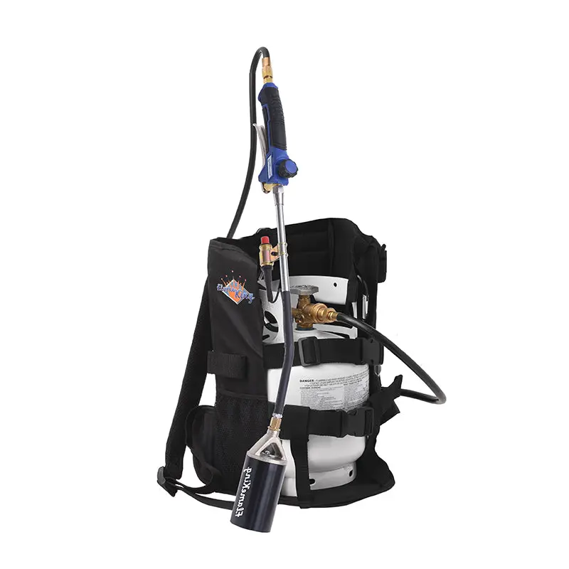 Flame King 5Lb Propane Tank Kit With 340,000 Btu Weed Burner Torch And Backpack Carrier 1