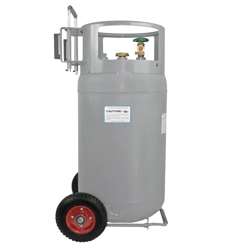 Flame King 60 Lb Propane Cylinder – Horizontal/Vertical Use With Pol Valve, Gauge, And Swivel Wheels 1
