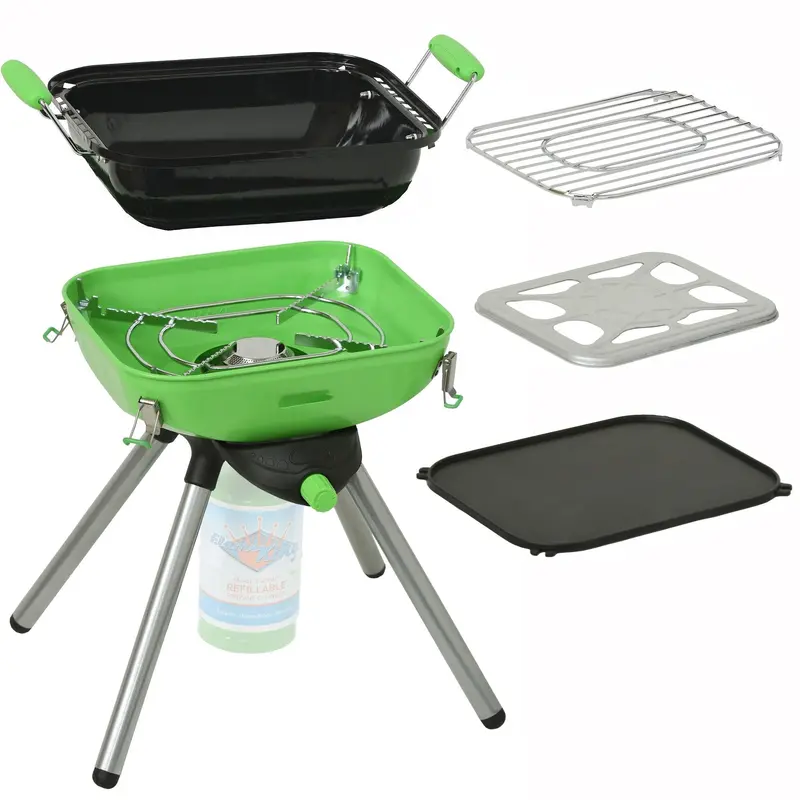 Flame King All-In-One Portable Bbq Grill And Camp Stove 1