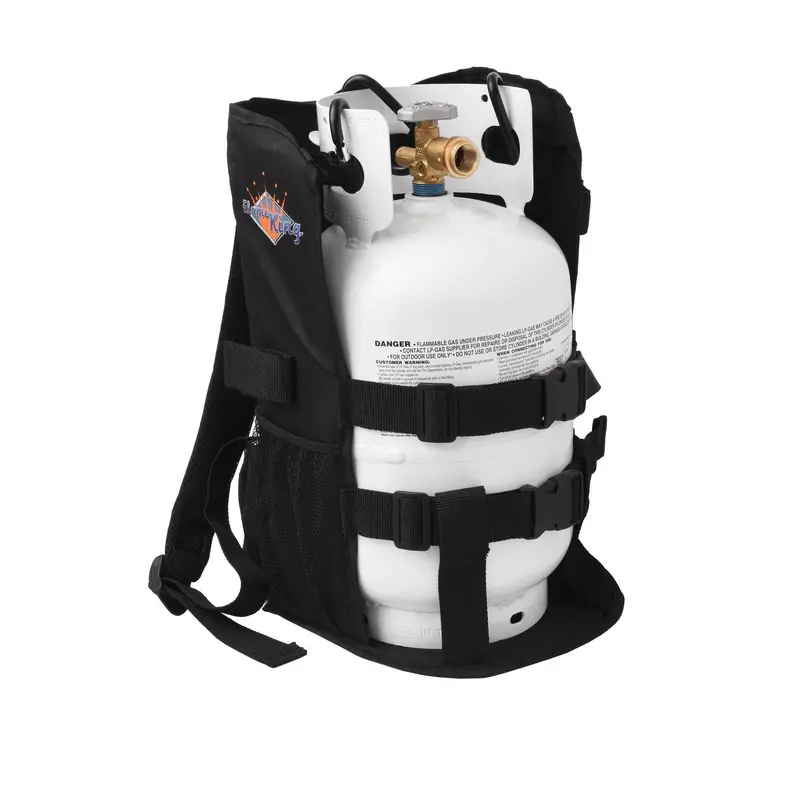 Flame King Compact Backpack Carrier For 5-Lb Or 10-Lb Propane Cylinders (Weed Torch Compatible) 1