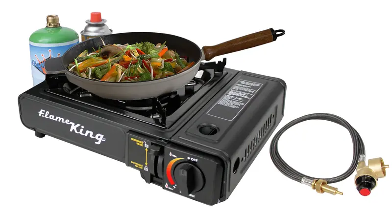 Flame King Dual-Fuel Portable Stove: Single-Burner Butane And Propane Gas Cooktop 1