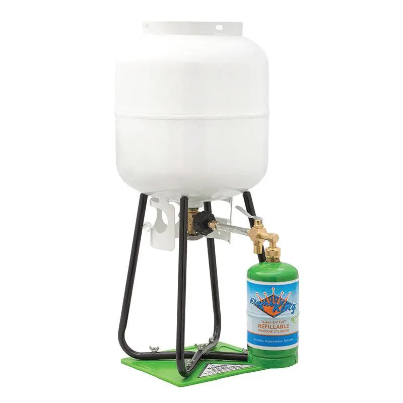 Flame King Reusable 1-Pound Propane Cylinder Kit With Refill Accessories 1