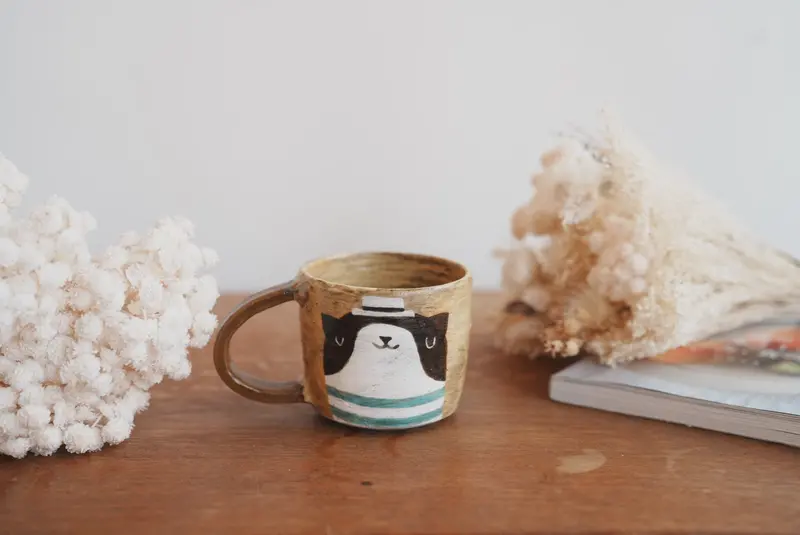 Fumiko Tsuchihashi Animal-Illustrated Ceramic Mug – Ft02 Collection, Style #4 1