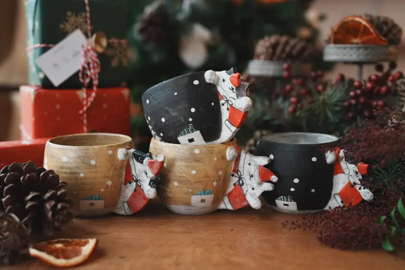 Fumiko Tsuchihashi Ceramic Cat Mug Ft22 1