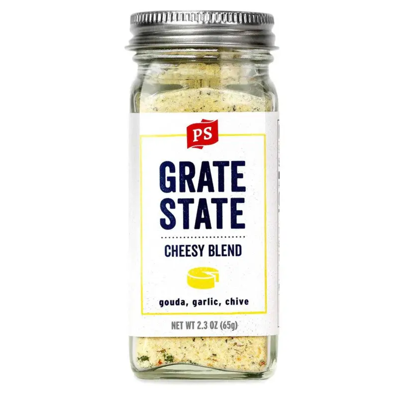 Grate State Cheesy Blend – 2 Oz Sharp Cheddar & Herb Seasoning 1