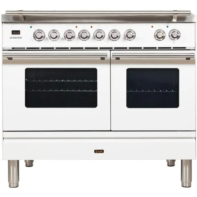 Ilve 40" White Professional Plus Range – 6-Burner Freestanding Natural Gas With Trim Kit 1