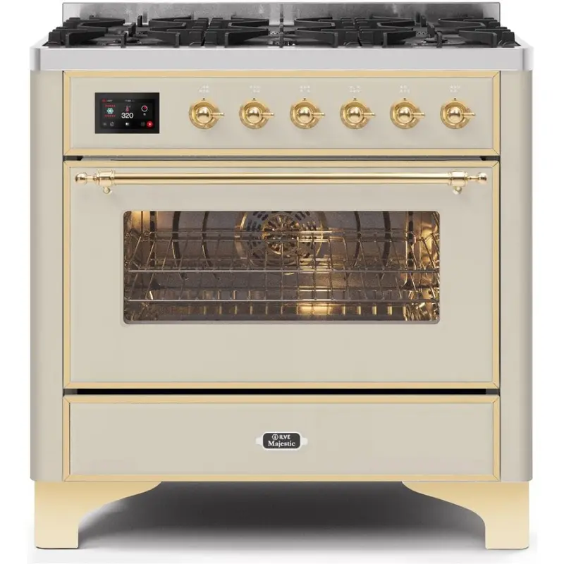 Ilve Majestic Ii 36-Inch Dual-Fuel Freestanding Range With 6 Sealed Burners And Single Gas Oven 1