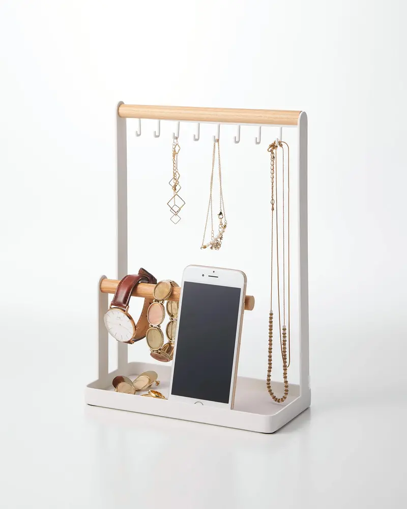 Jewelry And Accessory Display Stand – Modern Steel And Wood Design 1