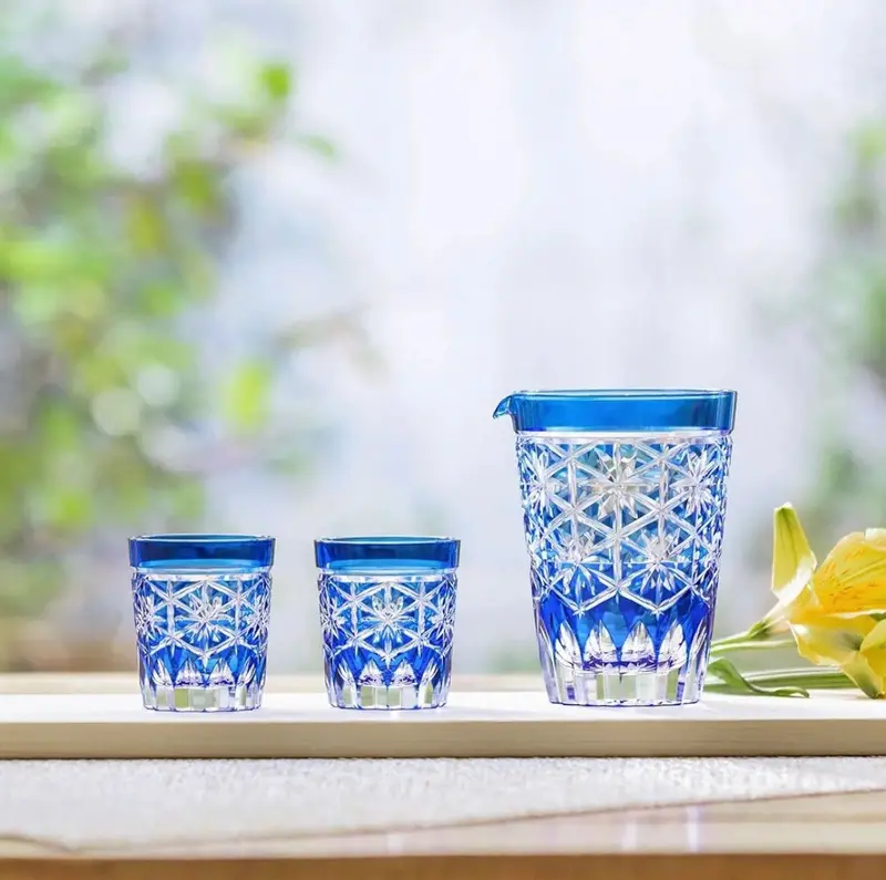 Kagami Crystal Edo Kiriko Sake Barware – Seika Design 1
