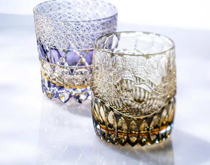 Kagami Crystal Edo Kiriko Whiskey Glass – Kasaneirome Hyoukou 1