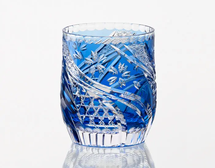 Kagami Crystal Edo Kiriko Whiskey Glass – Sakura Nagare Pattern 1