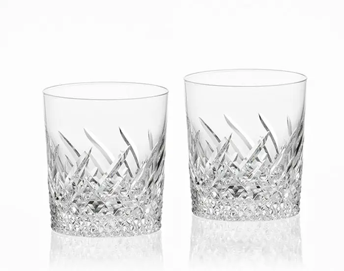 Kagami Crystal Pair Of Hand-Cut Whiskey Glasses 1
