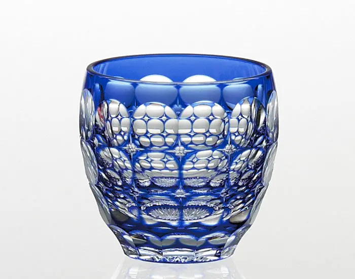 Kagami Crystal Sake Glass – Edo Kiriko Hydrangea Pattern By Satoshi Nabetani 1