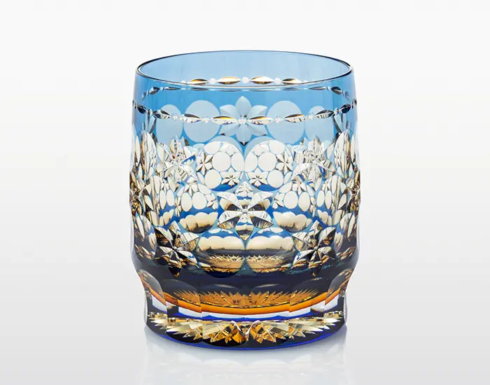Kagami Crystal Whiskey Tumbler – Kasaneirome Tamamai Pattern 1