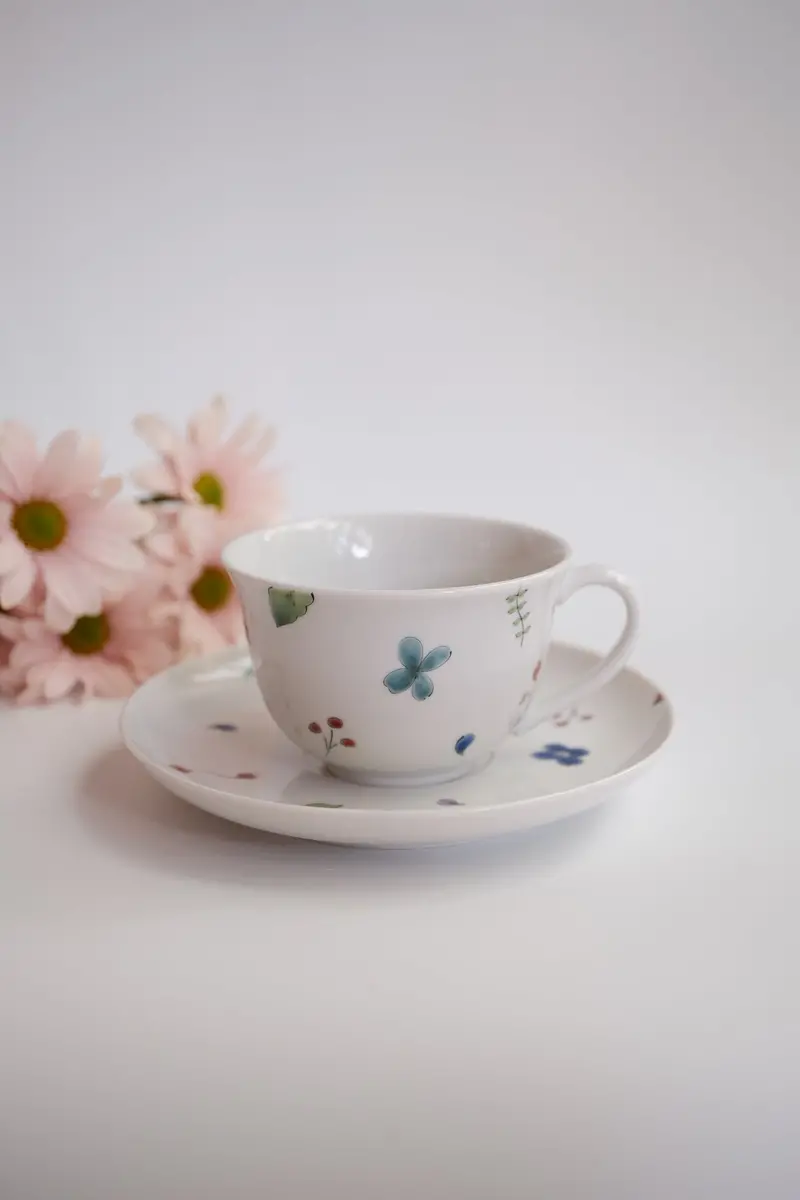 Kana Kobayashi Ceramic Coffee Mug And Saucer Set (Kk10) 1