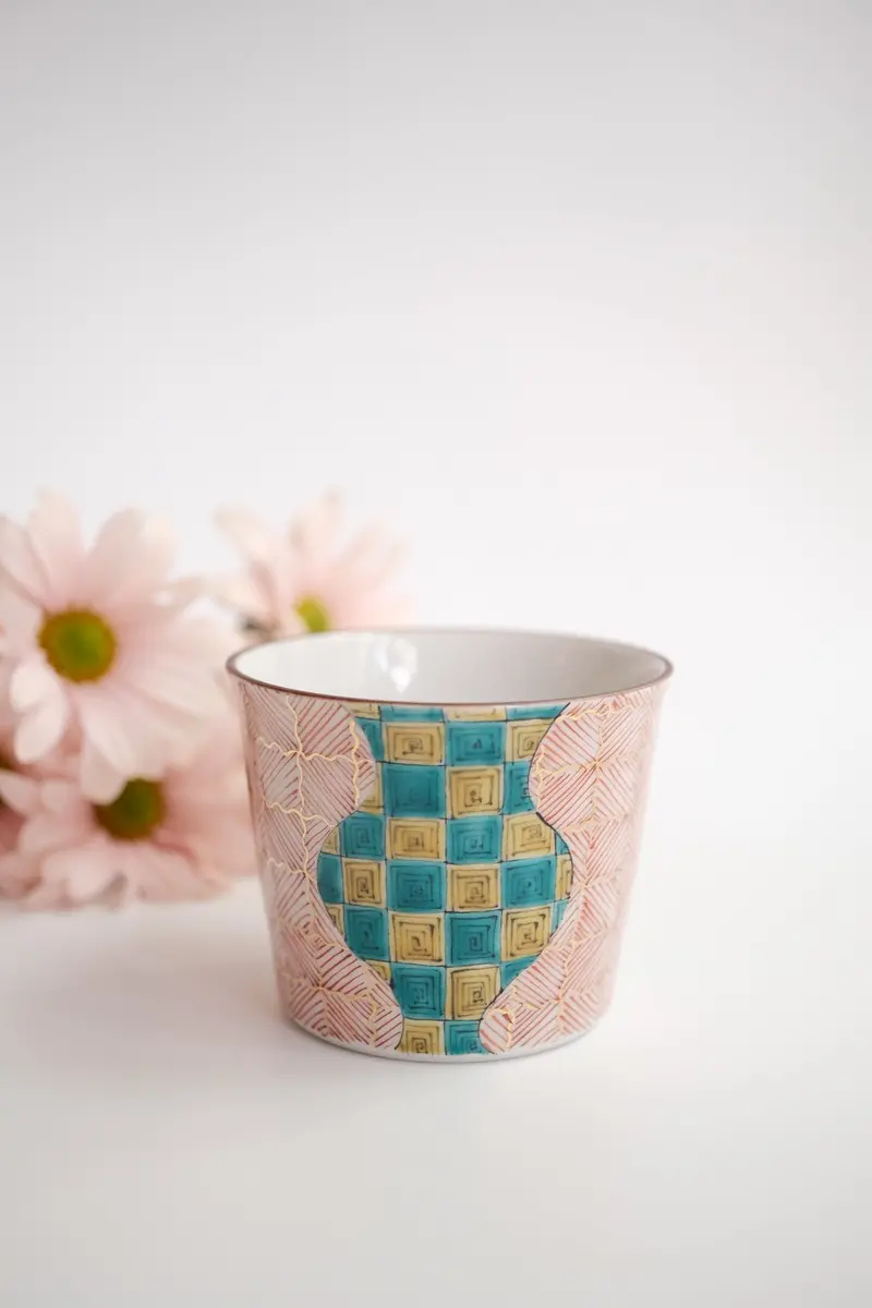 Kana Kobayashi Red Stripe Ceramic Cup (Kk03) 1