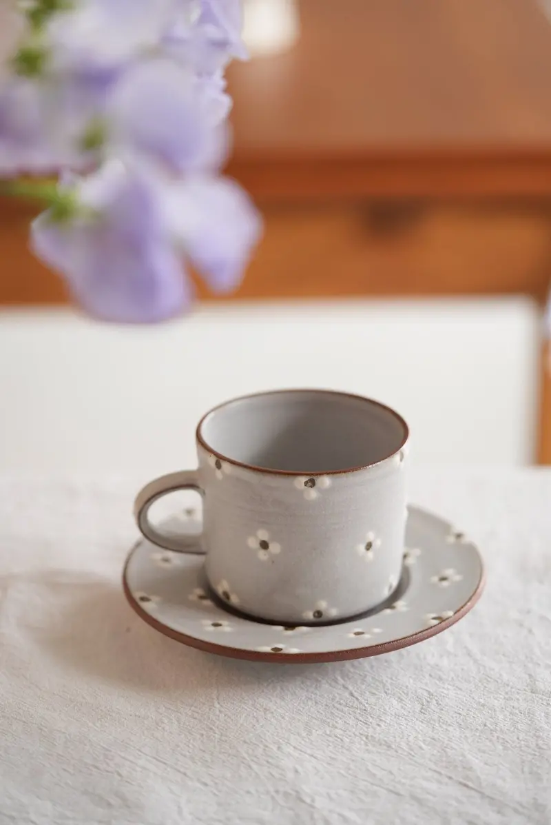 Kasai Kunitaro Coffee Cup And Saucer Set – Coordinated Pair 1