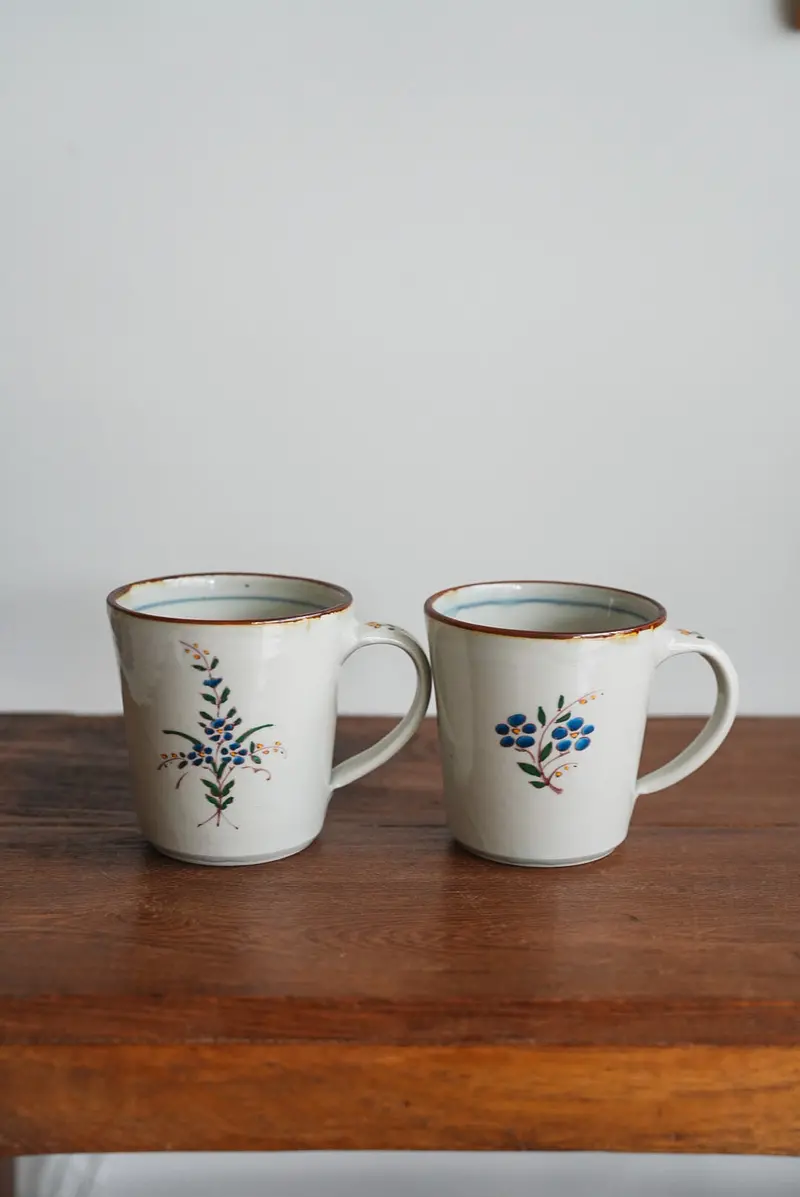 Kazuaki Shimura Large Hand-Painted Floral Mug (Kas07) 1
