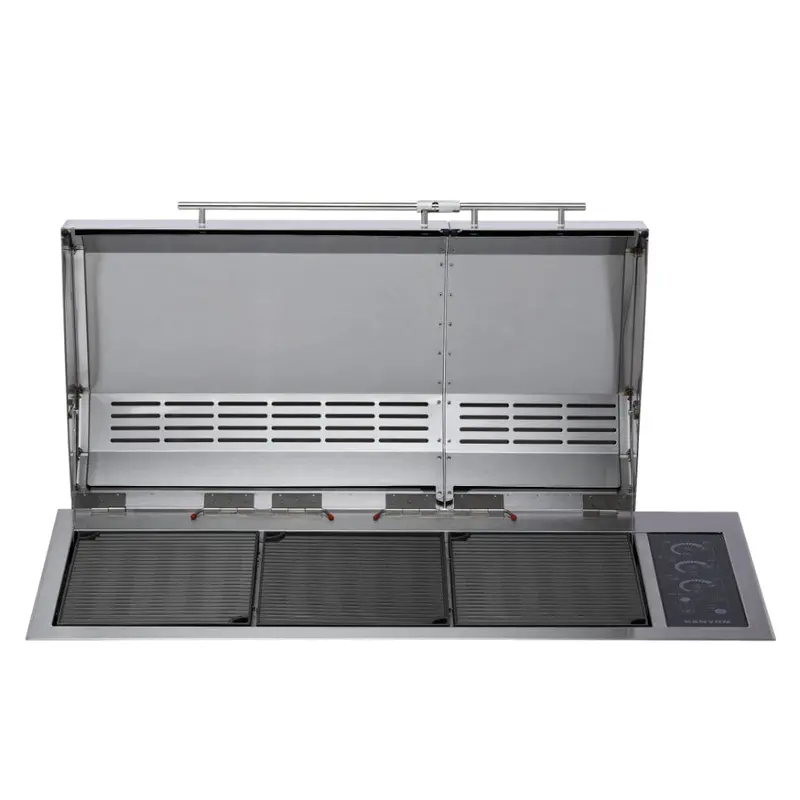 Kenyon Big American 41" Built-In Electric Grill – 3-Burner Dual-Lid, 208V, Intelliken Touch Control Only 1