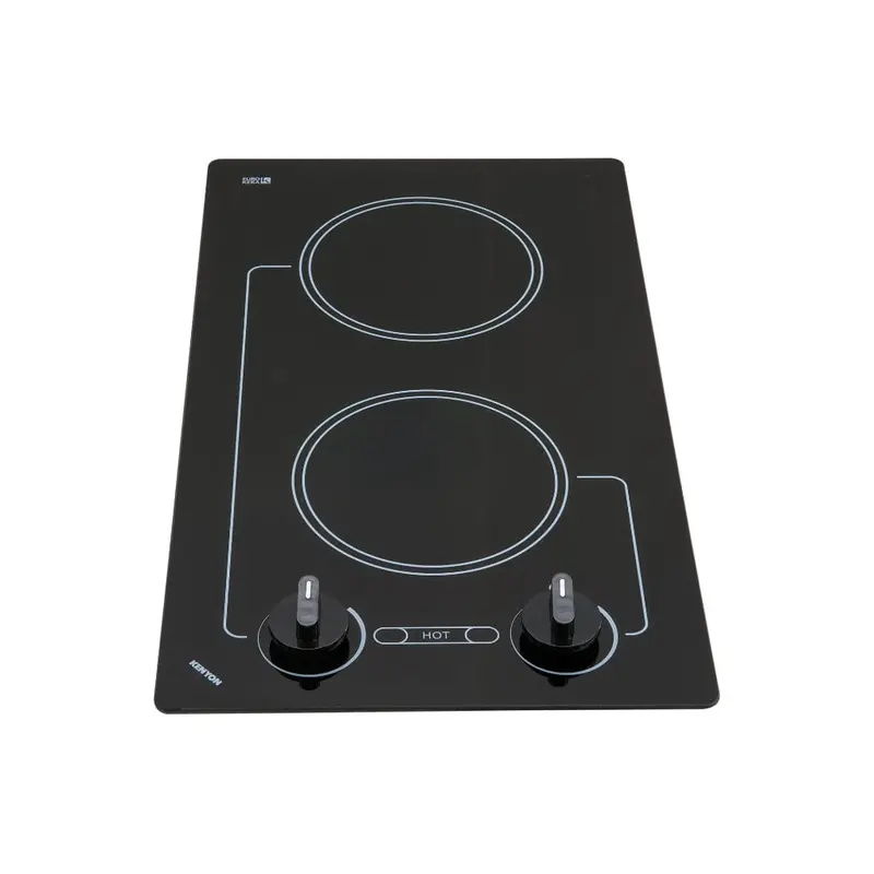 Kenyon Caribbean 21-Inch Dual-Burner Electric Cooktop – 120V, Matte Black, Knob-Style Operation 1