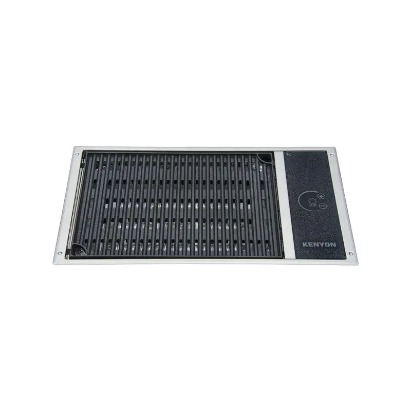 Kenyon Frontier 21-Inch 120V Built-In Electric Grill – No Lid, Gfci 3-Prong Power Cord 1