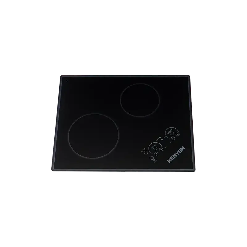 Kenyon Lite-Touch Q Glacier 21-Inch 2-Burner Xl Electric Cooktop – 208V, Black, Touch-Control 1