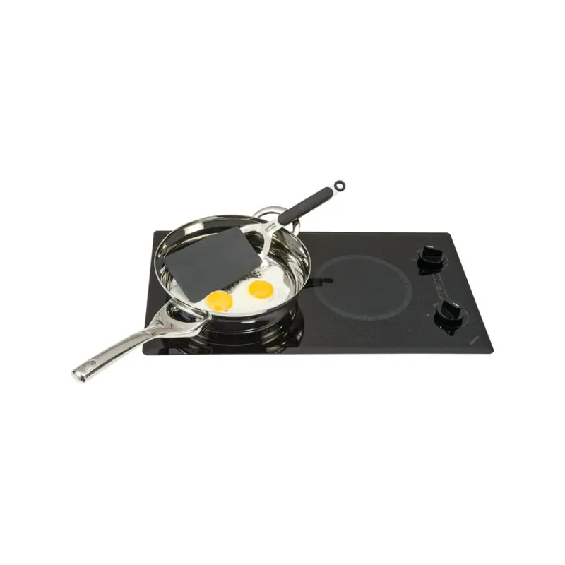 Kenyon Mediterranean 21-Inch Compact Electric Cooktop – 120V, Black, Knob-Controlled 1
