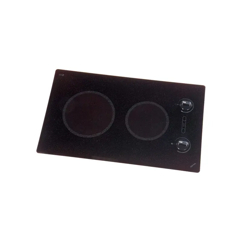 Kenyon Mediterranean 23-Inch 2-Burner Black Electric Cooktop – 240V, Large Format, Knob-Controlled 1