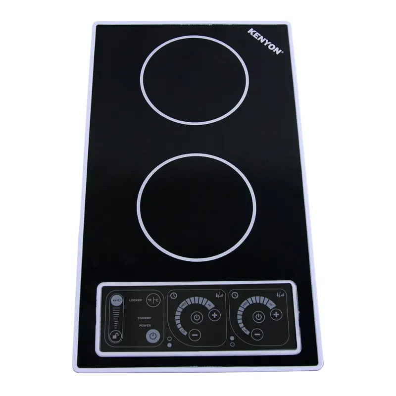 Kenyon Silken 2 21-Inch 2-Burner Induction Cooktop – 120V, Landscape-Mount, Intelliken Touch Control 1