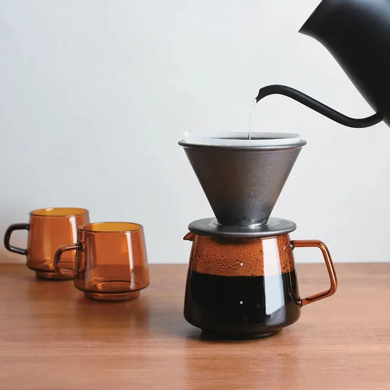 Kinto Sepia Matte-Finish Coffee Jug – Elegant Ceramic Pitcher 1