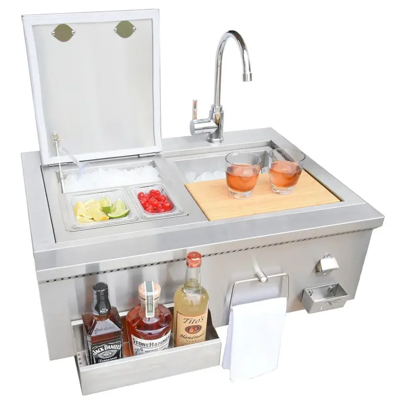 Kokomo 30-Inch Built-In Bartender Station With Sink, Bottle Opener & Ice Chest 1
