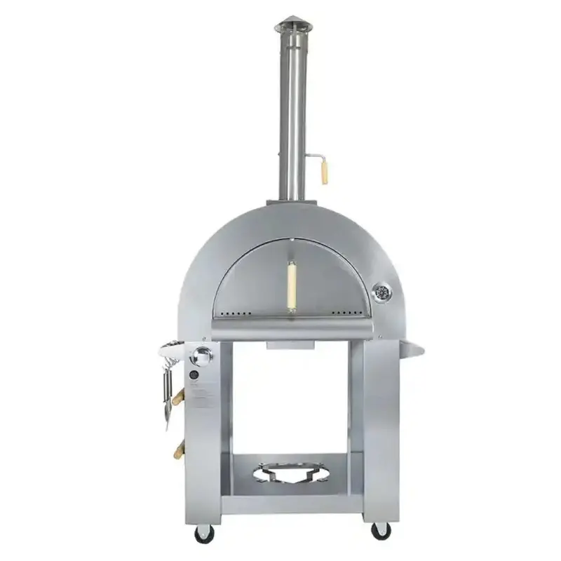 Kokomo 32-Inch Natural Gas Or Wood-Fired Pizza Oven – Stainless Steel Build 1