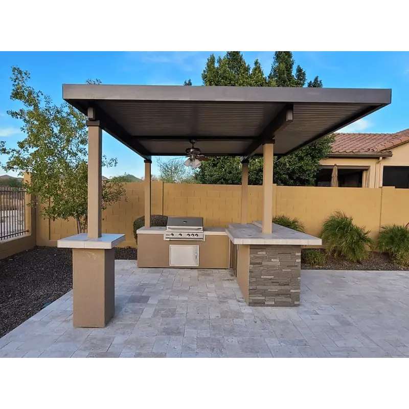 Kokomo Aruba 6-Foot Propane Bbq Island With Integrated Grill And 12'X12' Pergola 1