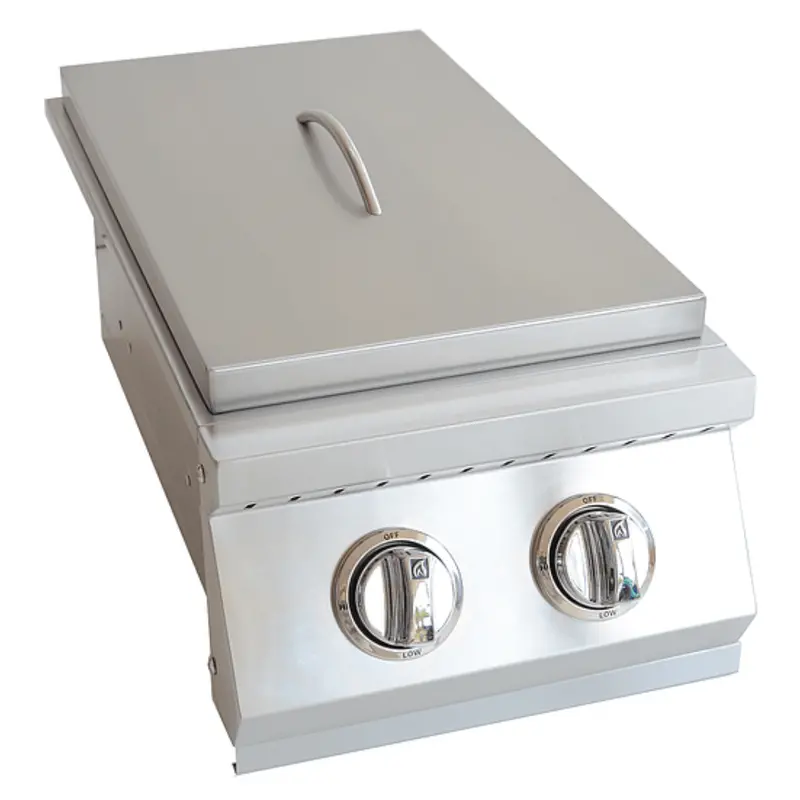 Kokomo Grills 12-Inch Built-In Stainless Steel Dual-Side Propane Burner With Removable Cover 1