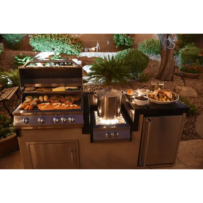 Kokomo Grills 7.5-Foot Modular Propane Power Burner Outdoor Kitchen Island Package 1