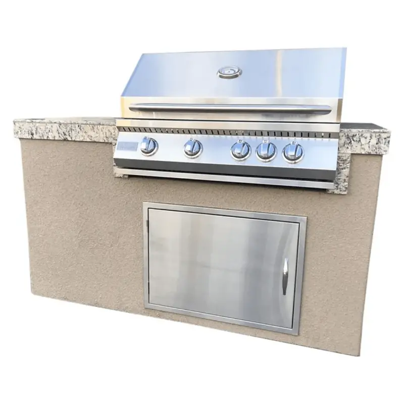 Kokomo Grills Maldives 5-Foot Propane Outdoor Kitchen Island With 4-Burner Grill And Access Panel 1