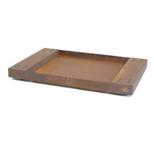 Large Mobile Utility Cart – Corten Steel Finish 1