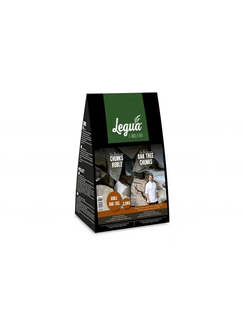 Legua Oak Wood Chunks – 2.5 Kg Premium Grilling Fuel 1
