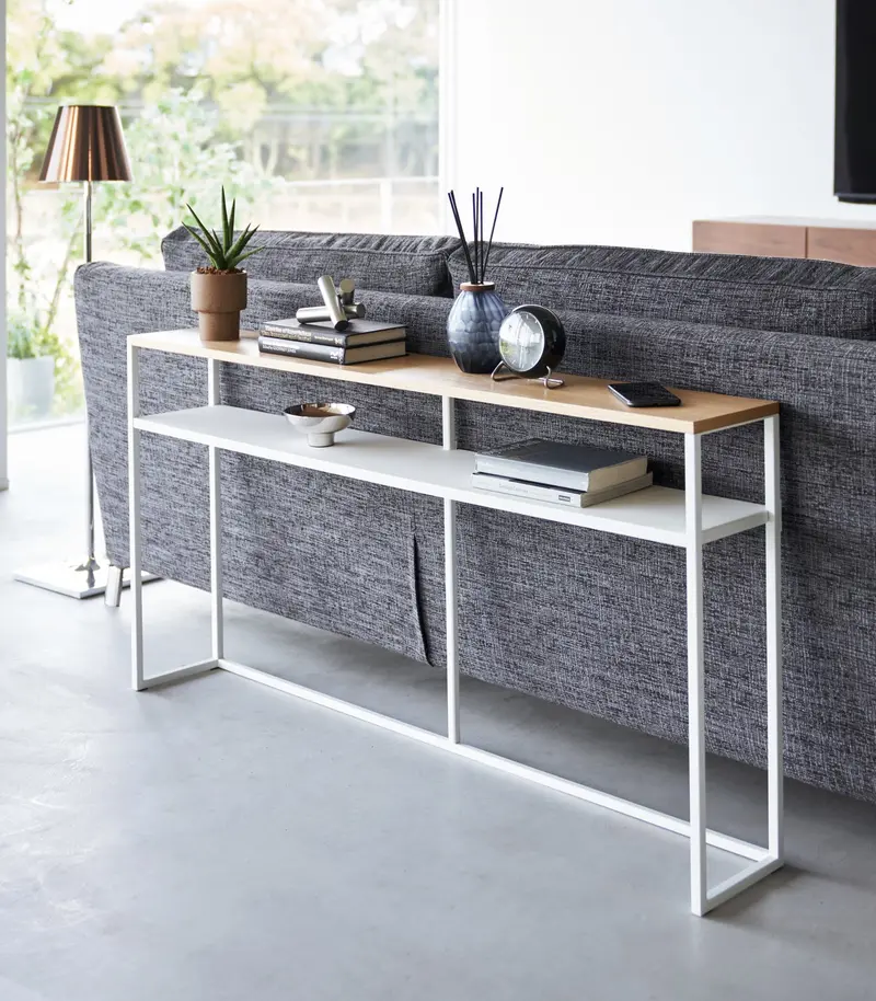 Long Steel Console Table For Living Room Or Entryway 1