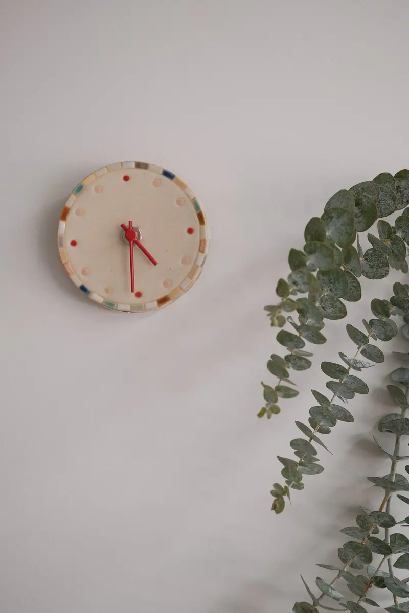 Makiko Furukawa Mosaic-Style Ceramic Wall Clock 1
