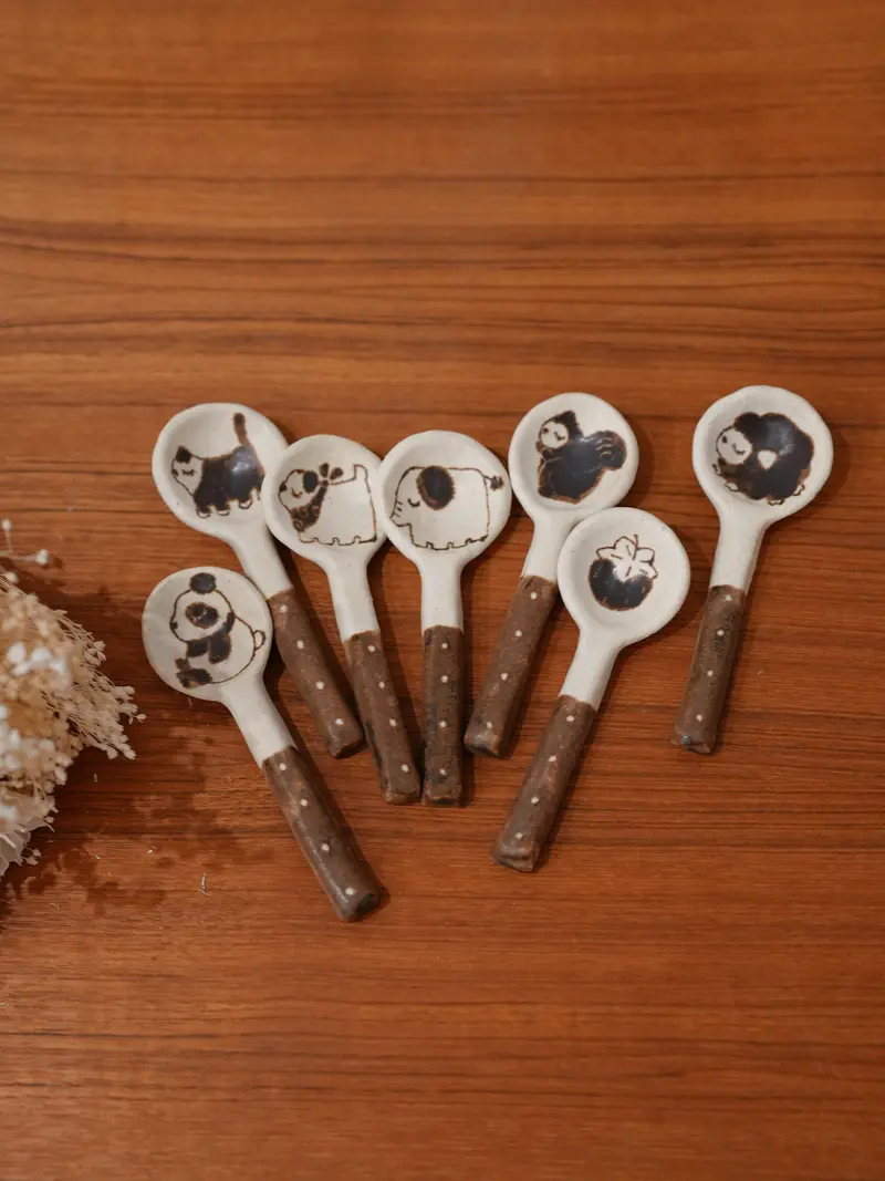 Marubankojo Mini Ceramic Spoon Mr08 1