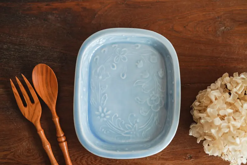 Maya Inamura Square Ceramic Plate Mi01 - Earthy Neutral Tableware 1