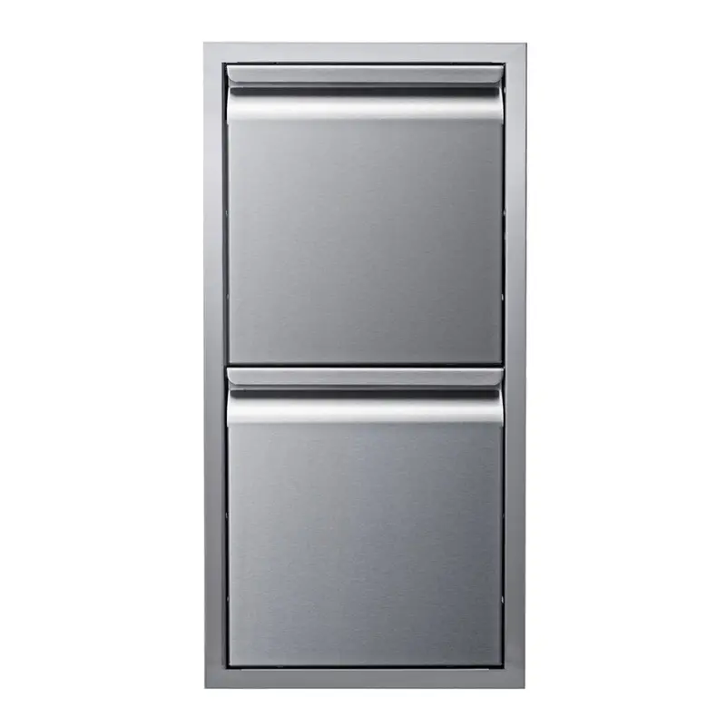 Memphis 15" Stainless Steel Drawer Stack – Double Access 1