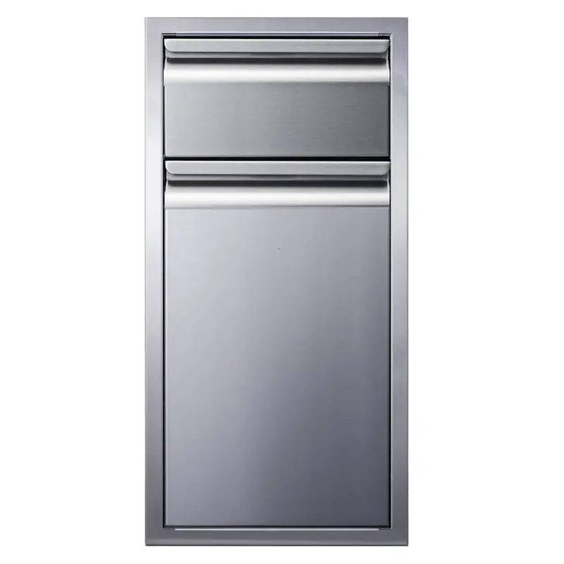 Memphis 15" Stainless Steel Drawer With Trash Bin & Soft-Close Mechanism 1